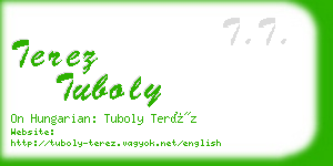 terez tuboly business card